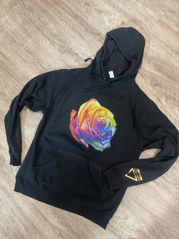 “Rose of Color” Hoodie (black)